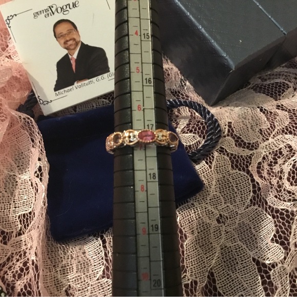 NEW Gems en Vogue 0.52 TCW Pink Spinel, Sapphire & Tourmaline Stack Band Ring - Picture 11 of 14